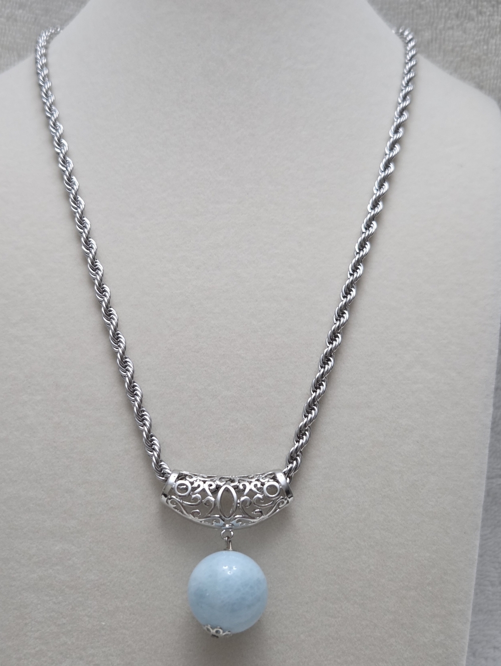 Stauer Hard to Find "Caribbean Beauty" Larimar Sterling Silver Pendant